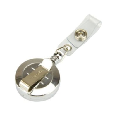 ID Reel Durable Silver & Card Strap Belt Clip (100 Pack)